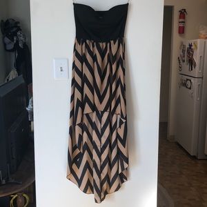 Strapless High Low Dress